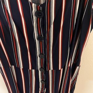 Red, white, and Blue midi length jumpsuit